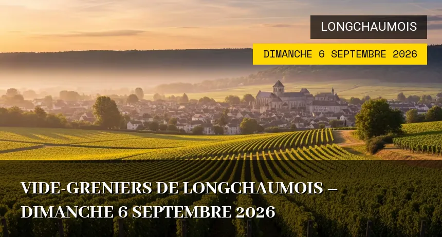 Affiche de l'événement : Vide-greniers de Longchaumois – Dimanche 6 Septembre 2026