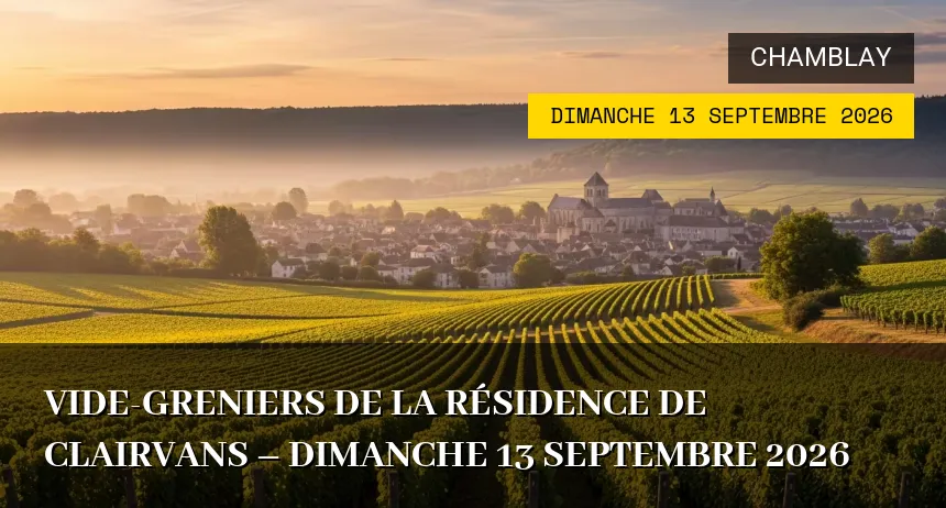 Affiche de l'événement : Vide-greniers de la résidence de Clairvans – Dimanche 13 Septembre 2026