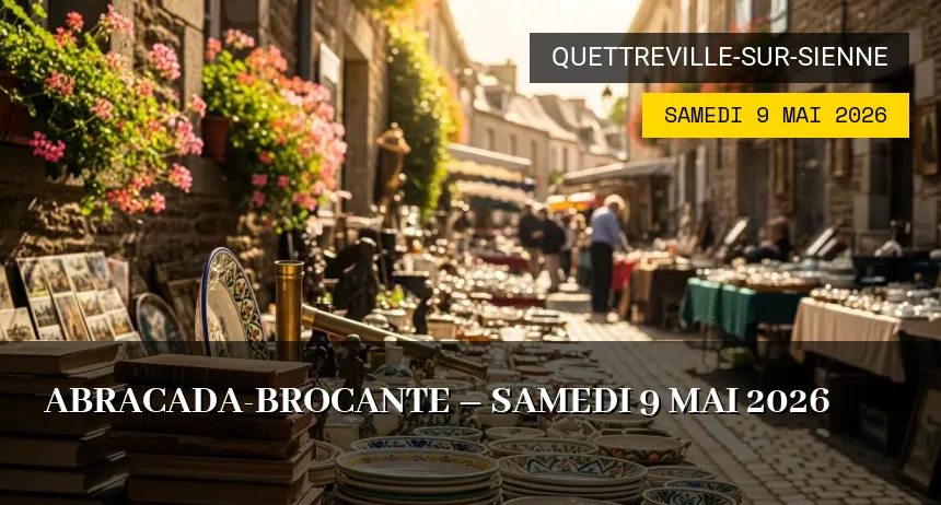 Affiche de l'événement : Abracada-Brocante – Samedi 9 Mai 2026