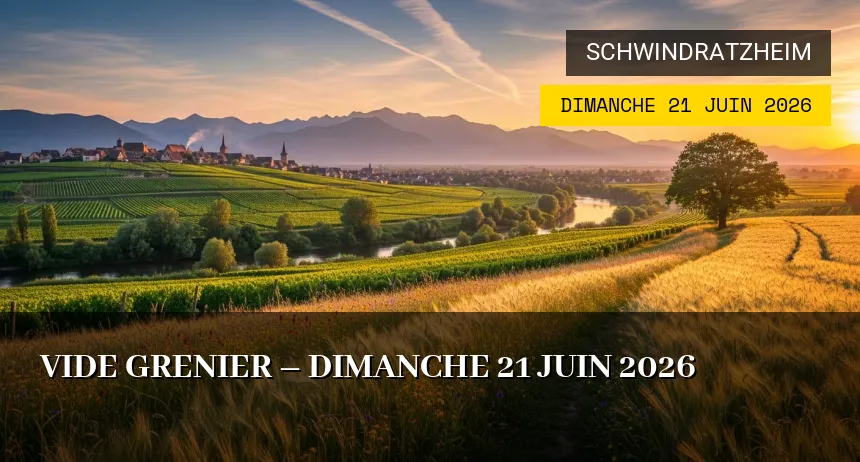 Affiche de l'événement : Vide grenier – Dimanche 21 Juin 2026