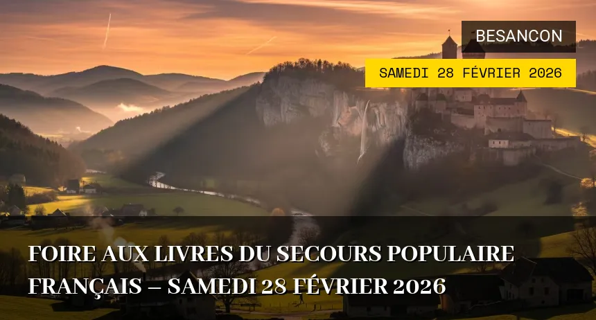 Affiche de l'événement : Foire aux livres du Secours populaire Français – Samedi 28 Février 2026