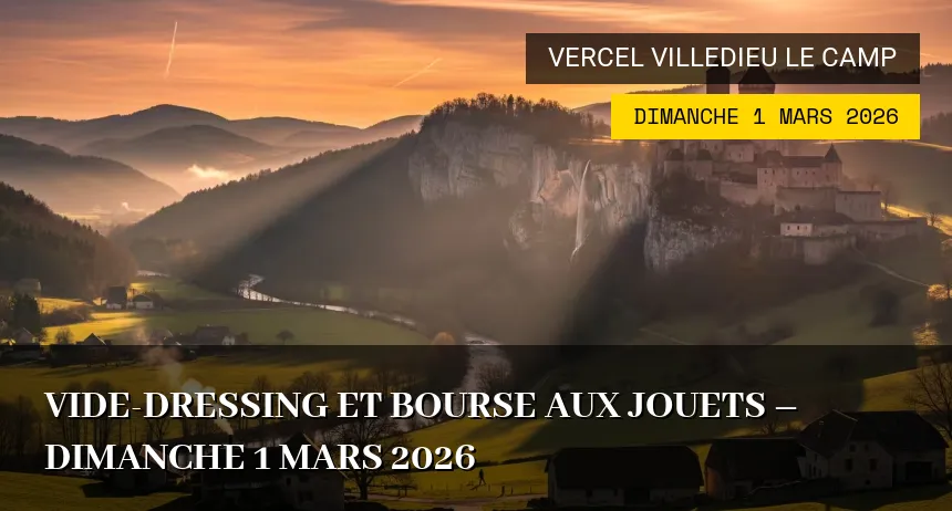 Affiche de l'événement : Vide-dressing et Bourse aux Jouets – Dimanche 1 Mars 2026