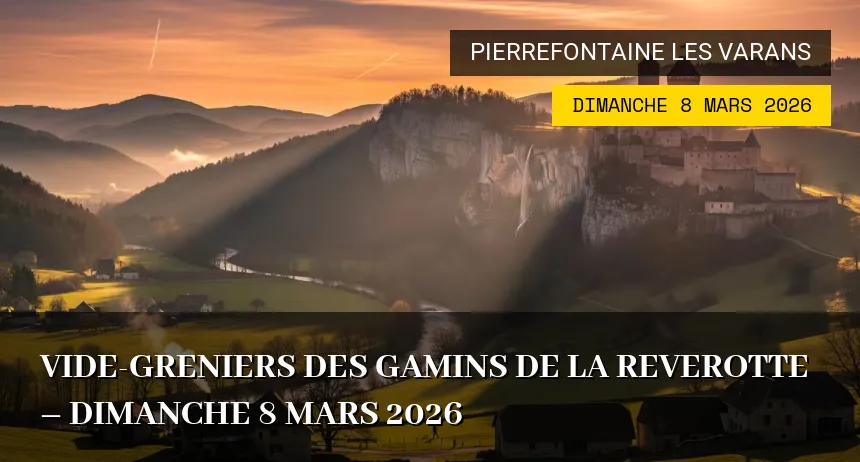 Affiche de l'événement : Vide-greniers des Gamins de la Reverotte – Dimanche 8 Mars 2026
