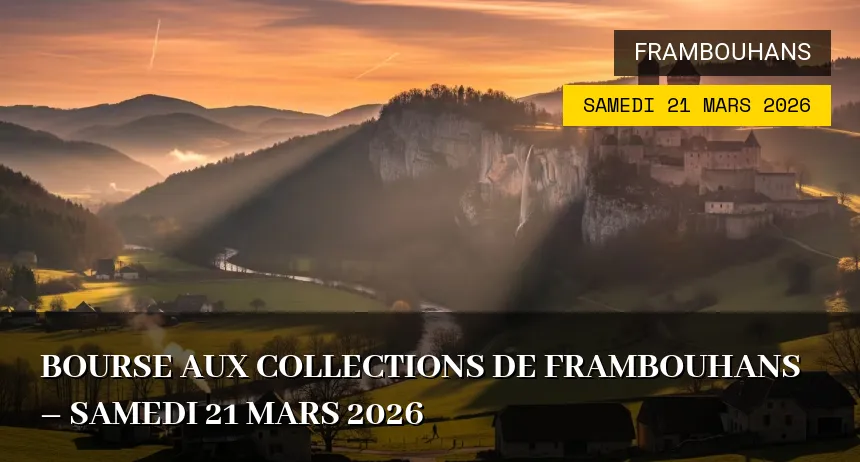 Affiche de l'événement : Bourse aux collections de Frambouhans – Samedi 21 Mars 2026