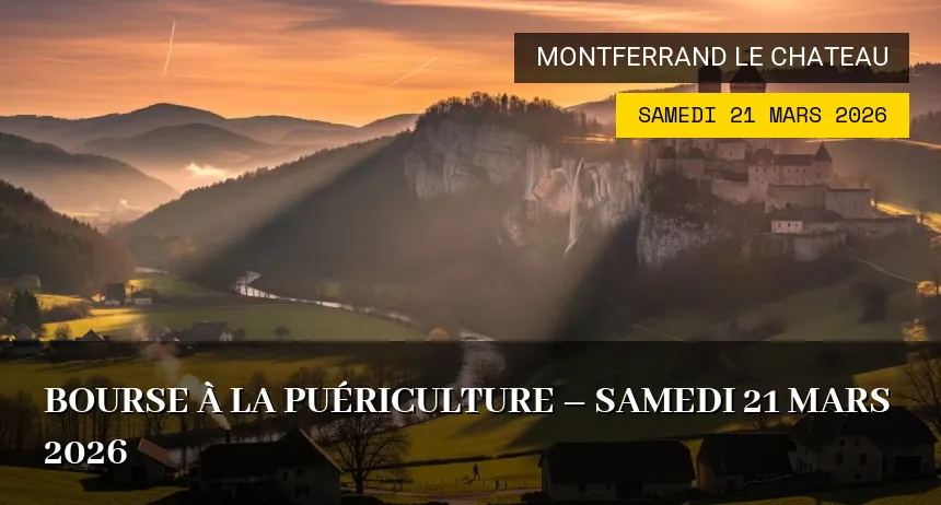 Affiche de l'événement : Bourse à la puériculture – Samedi 21 Mars 2026