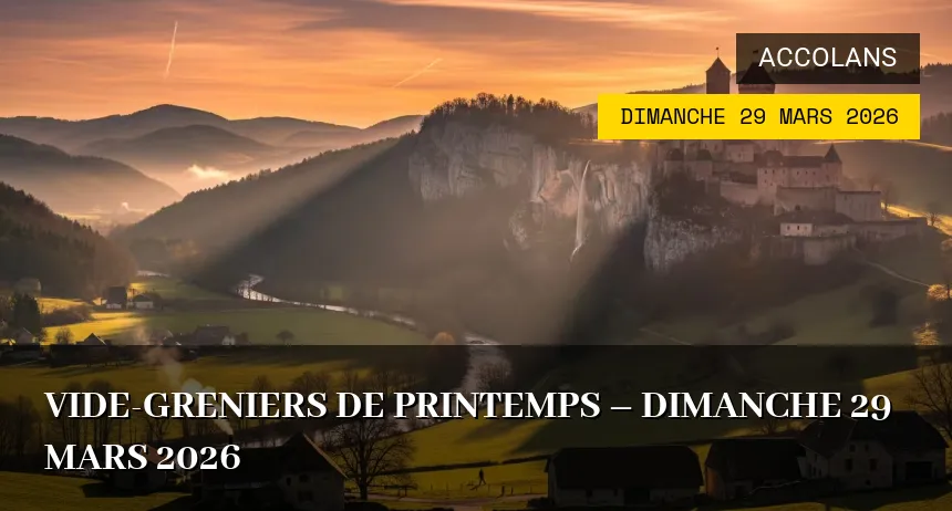 Affiche de l'événement : Vide-greniers de Printemps – Dimanche 29 Mars 2026