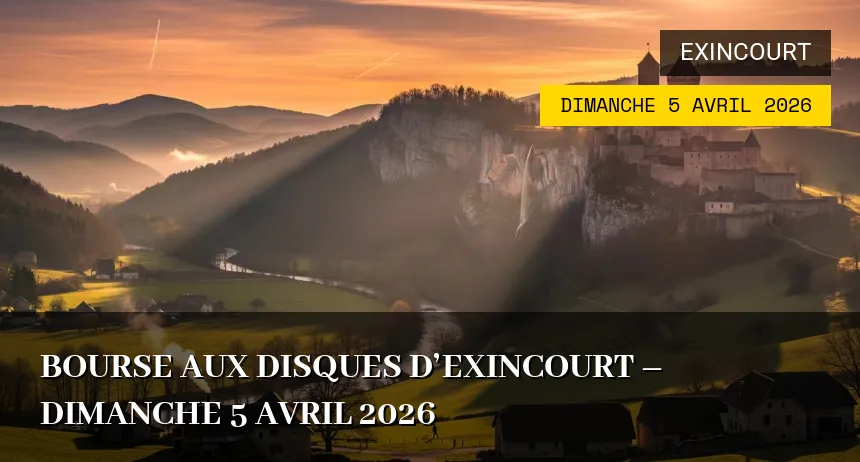 Affiche de l'événement : Bourse aux Disques d&rsquo;Exincourt – Dimanche 5 Avril 2026