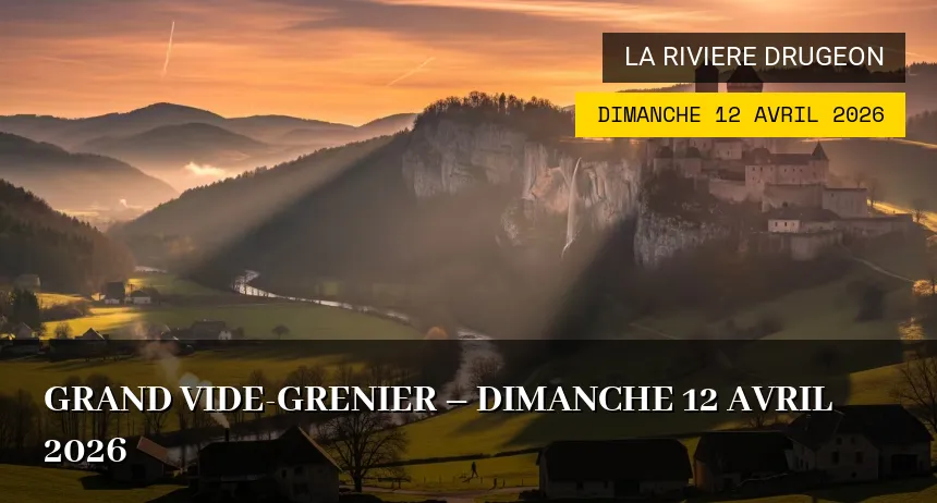 Affiche de l'événement : Grand Vide-grenier – Dimanche 12 Avril 2026