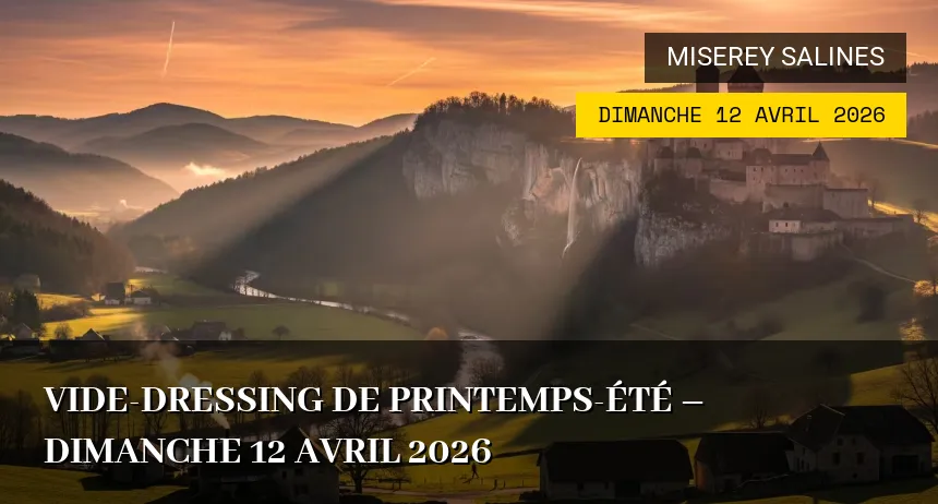 Affiche de l'événement : Vide-dressing de printemps-été – Dimanche 12 Avril 2026