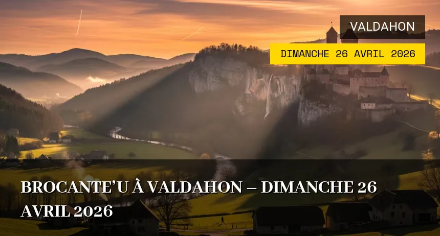 Affiche de l'événement : Brocante&rsquo;U à Valdahon – Dimanche 26 Avril 2026