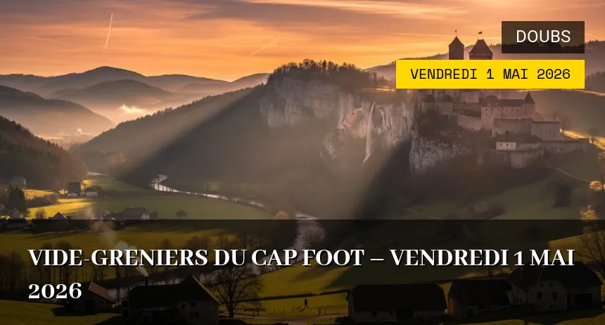 Affiche de l'événement : Vide-greniers du CAP Foot – Vendredi 1 Mai 2026