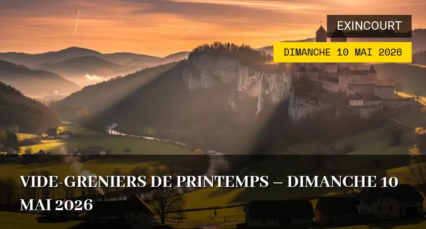 Affiche de l'événement : Vide-greniers de Printemps – Dimanche 10 Mai 2026