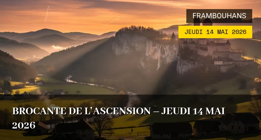 Affiche de l'événement : Brocante de l&rsquo;Ascension – Jeudi 14 Mai 2026