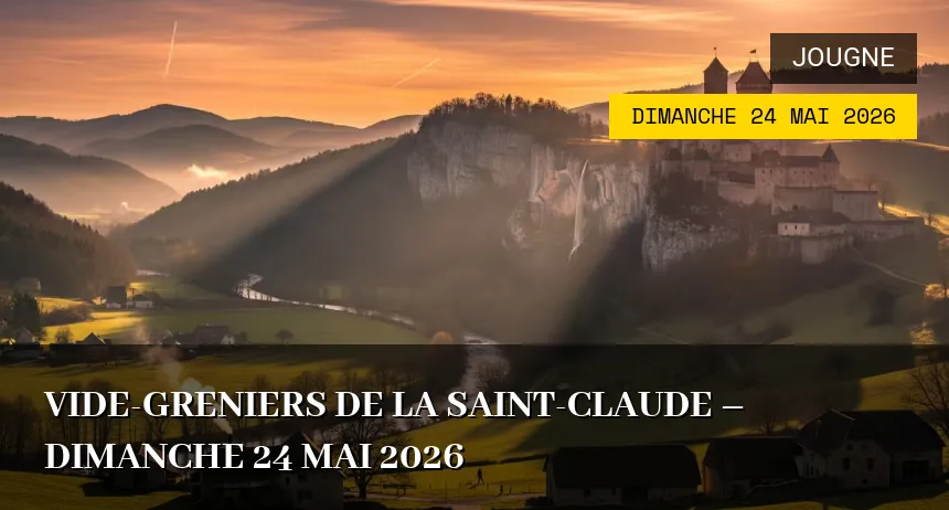 Affiche de l'événement : Vide-greniers de la Saint-Claude – Dimanche 24 Mai 2026