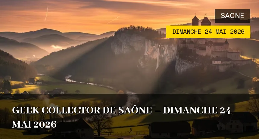 Affiche de l'événement : Geek Collector de Saône – Dimanche 24 Mai 2026
