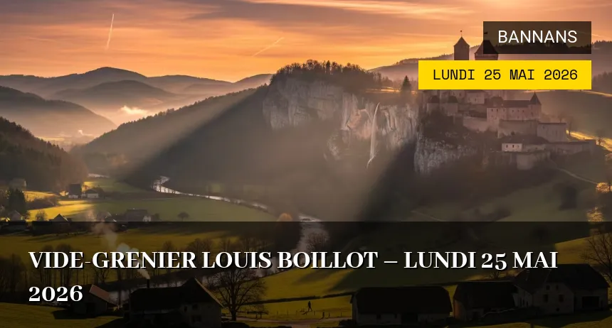 Affiche de l'événement : Vide-grenier Louis Boillot – Lundi 25 Mai 2026