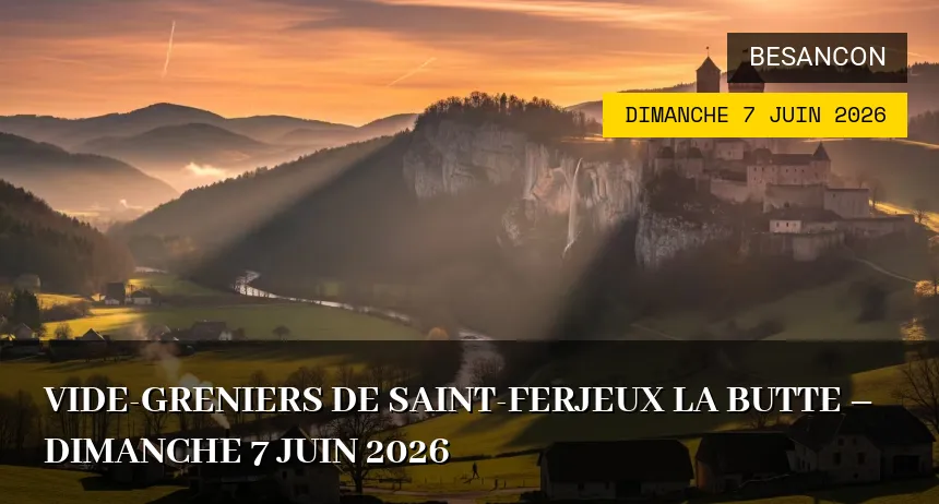 Affiche de l'événement : Vide-greniers de Saint-Ferjeux La Butte – Dimanche 7 Juin 2026