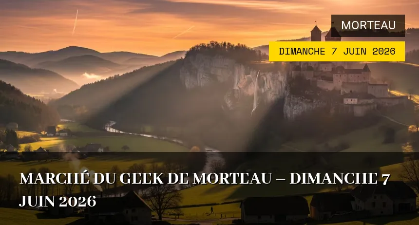 Affiche de l'événement : Marché du Geek de Morteau – Dimanche 7 Juin 2026