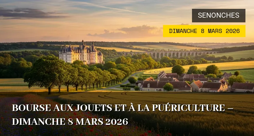 Affiche de l'événement : Bourse aux Jouets et à la Puériculture – Dimanche 8 Mars 2026