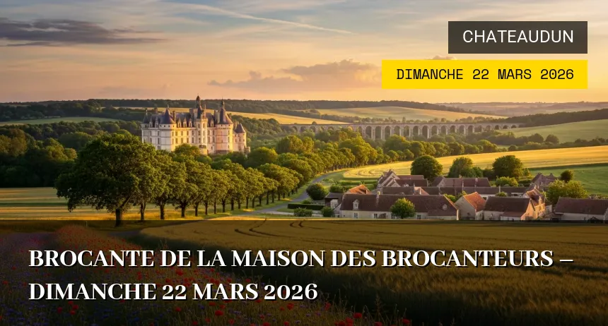Affiche de l'événement : Brocante de La Maison des Brocanteurs – Dimanche 22 Mars 2026
