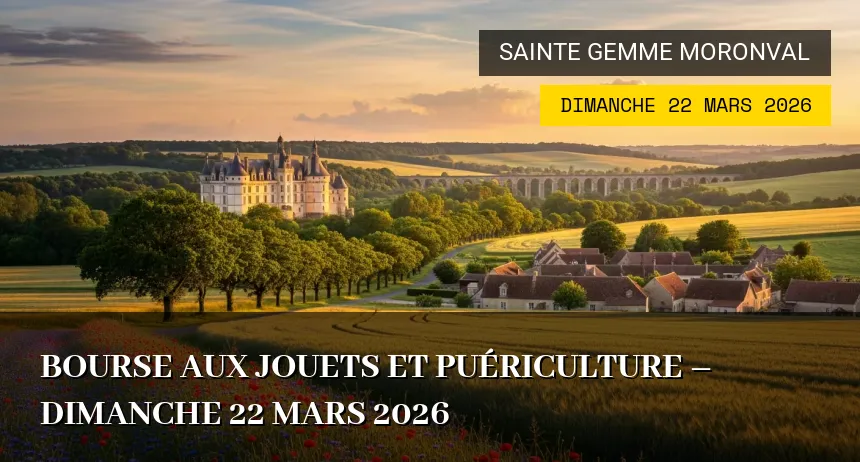 Affiche de l'événement : Bourse aux Jouets et Puériculture – Dimanche 22 Mars 2026