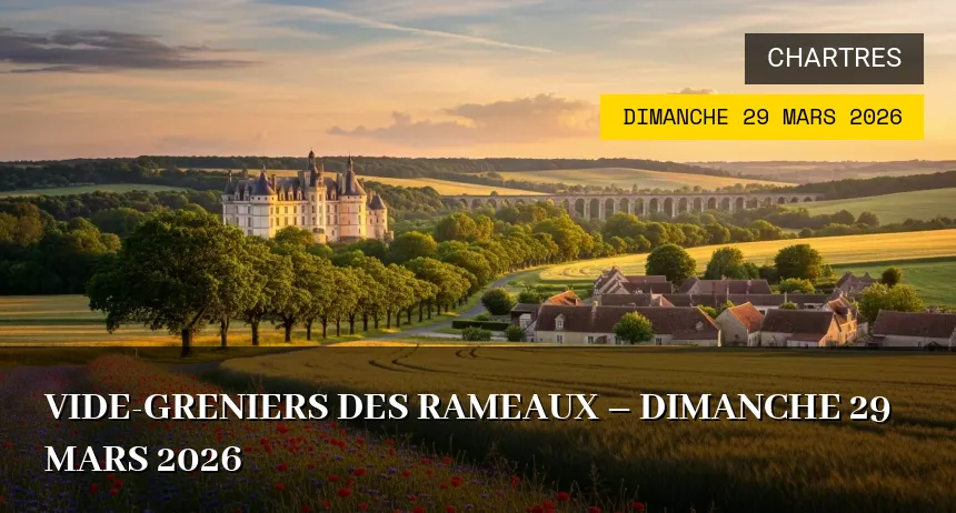 Affiche de l'événement : Vide-greniers des Rameaux – Dimanche 29 Mars 2026