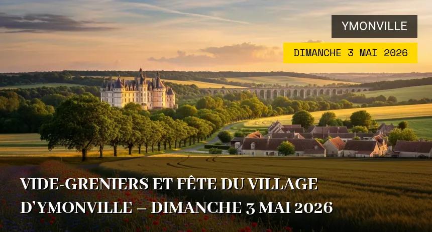Affiche de l'événement : Vide-greniers et Fête du village d&rsquo;Ymonville – Dimanche 3 Mai 2026