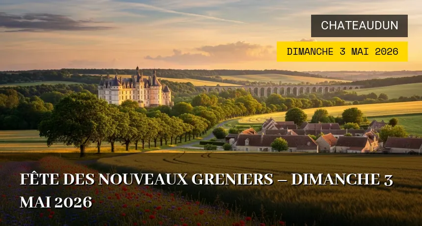 Affiche de l'événement : Fête des Nouveaux Greniers – Dimanche 3 Mai 2026