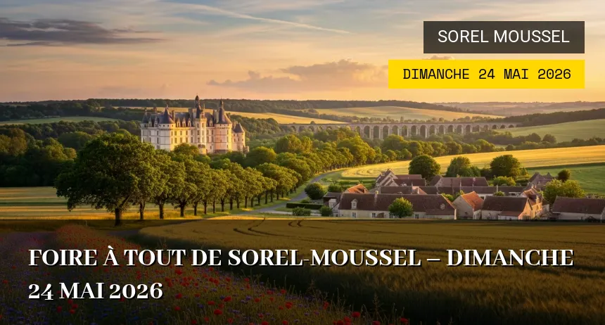 Affiche de l'événement : Foire à tout de Sorel-Moussel – Dimanche 24 Mai 2026