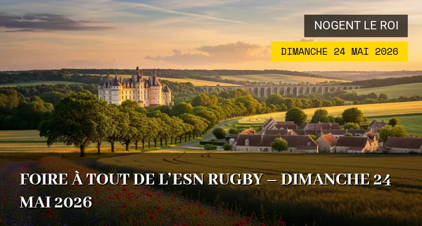 Affiche de l'événement : Foire à Tout de l&rsquo;ESN Rugby – Dimanche 24 Mai 2026