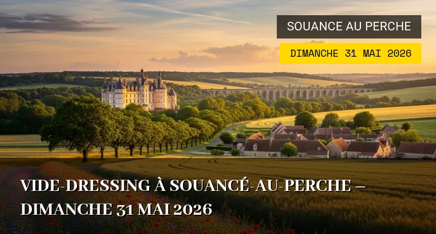 Affiche de l'événement : Vide-dressing à Souancé-au-Perche – Dimanche 31 Mai 2026