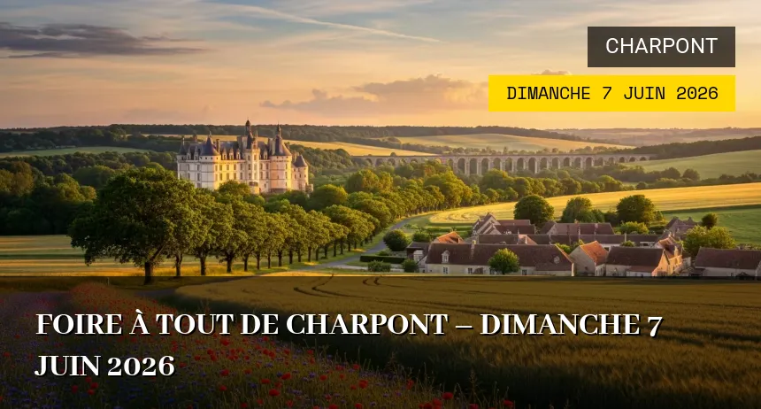 Affiche de l'événement : Foire à tout de Charpont – Dimanche 7 Juin 2026