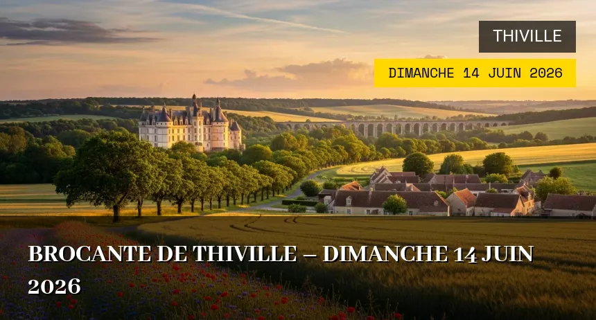 Affiche de l'événement : Brocante de Thiville – Dimanche 14 Juin 2026