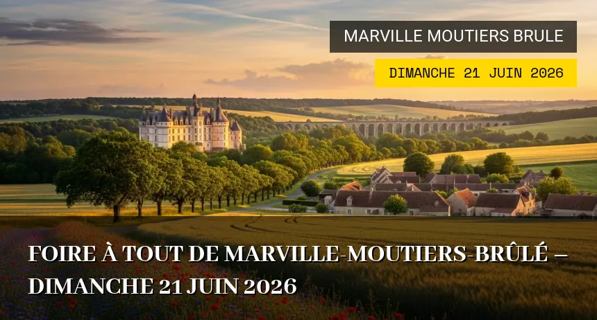 Affiche de l'événement : Foire à tout de Marville-Moutiers-Brûlé – Dimanche 21 Juin 2026