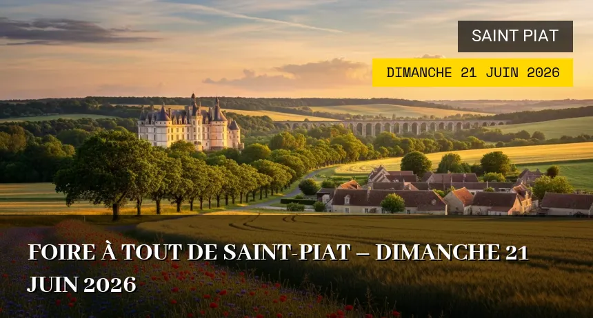 Affiche de l'événement : Foire à tout de Saint-Piat – Dimanche 21 Juin 2026