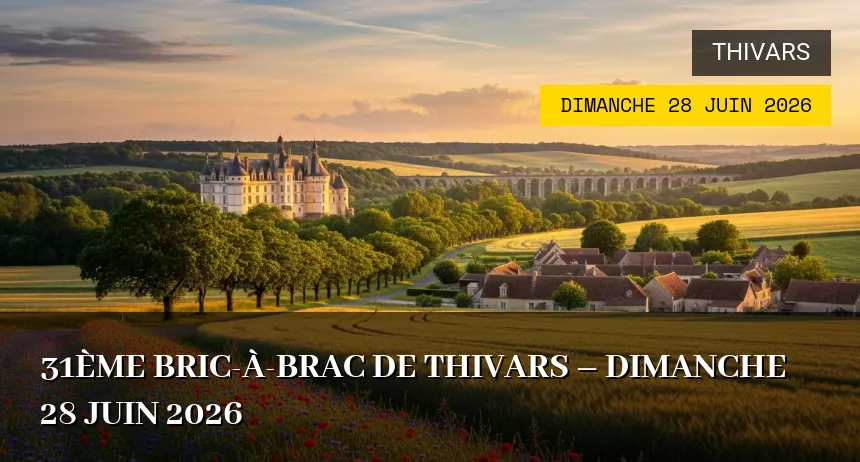 Affiche de l'événement : 31ème Bric-à-brac de Thivars – Dimanche 28 Juin 2026