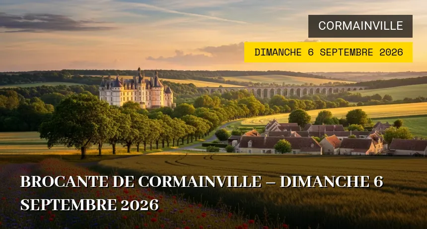 Affiche de l'événement : Brocante de Cormainville – Dimanche 6 Septembre 2026