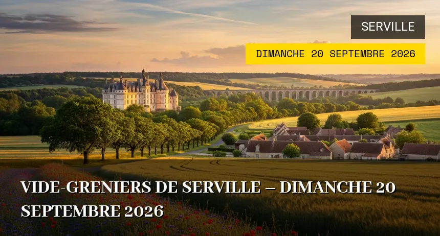 Affiche de l'événement : Vide-greniers de Serville – Dimanche 20 Septembre 2026