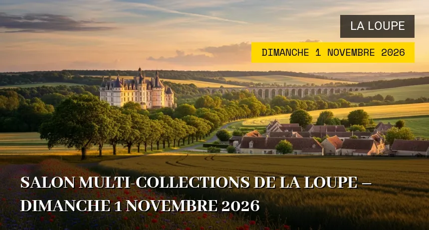 Affiche de l'événement : Salon Multi-Collections de La Loupe – Dimanche 1 Novembre 2026