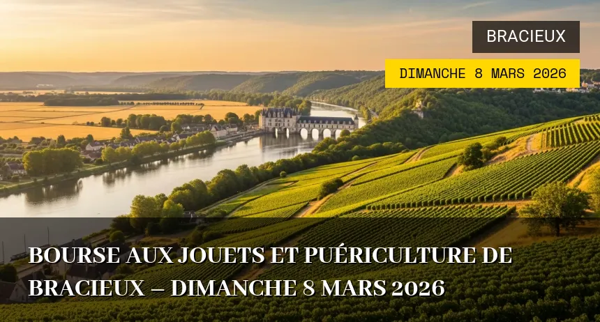 Affiche de l'événement : Bourse aux jouets et puériculture de Bracieux – Dimanche 8 Mars 2026