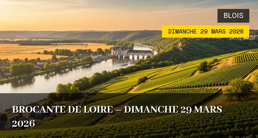 Affiche de l'événement : Brocante de Loire – Dimanche 29 Mars 2026