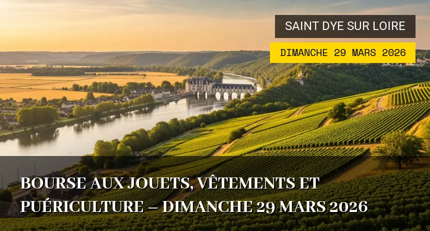 Affiche de l'événement : Bourse aux jouets, vêtements et puériculture – Dimanche 29 Mars 2026