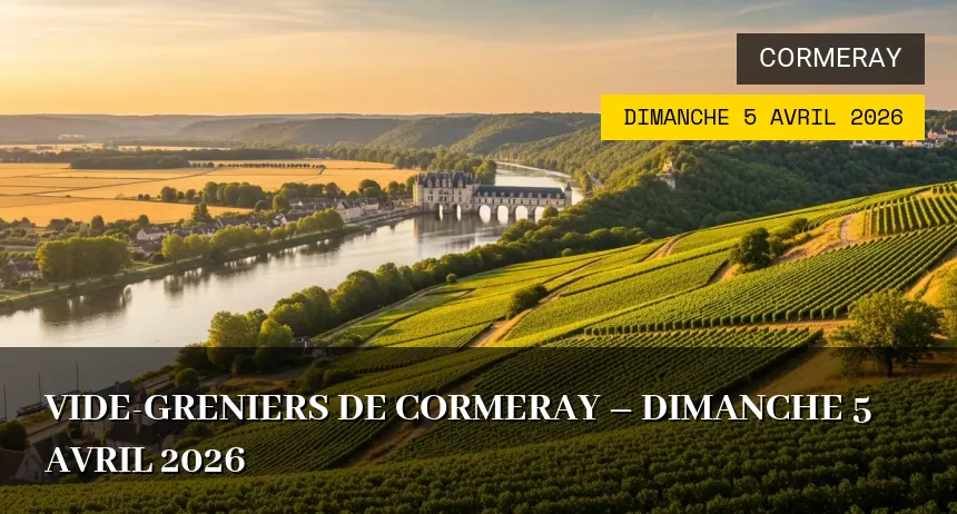 Affiche de l'événement : Vide-greniers de Cormeray – Dimanche 5 Avril 2026