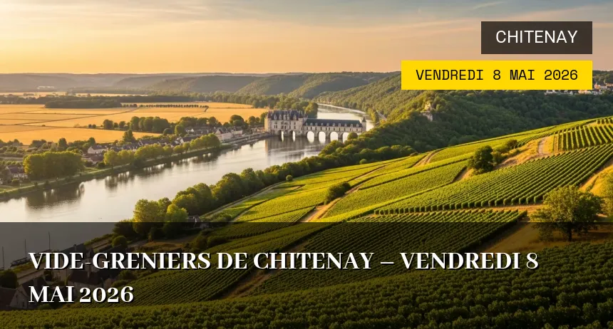 Affiche de l'événement : Vide-greniers de Chitenay – Vendredi 8 Mai 2026