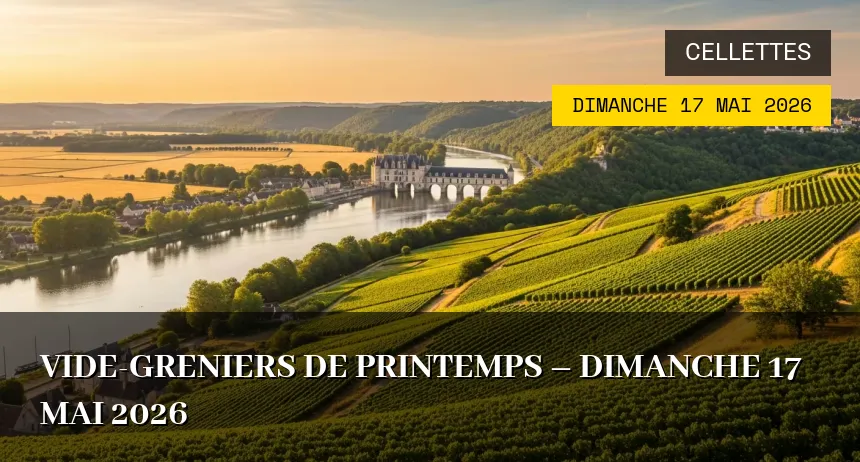 Affiche de l'événement : Vide-greniers de Printemps – Dimanche 17 Mai 2026