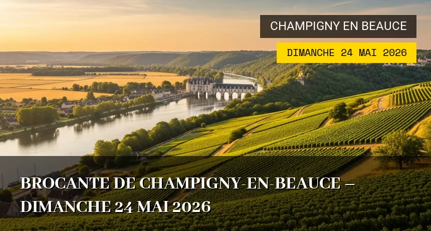 Affiche de l'événement : Brocante de Champigny-en-Beauce – Dimanche 24 Mai 2026