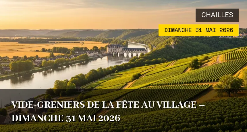 Affiche de l'événement : Vide-greniers de la Fête au Village – Dimanche 31 Mai 2026