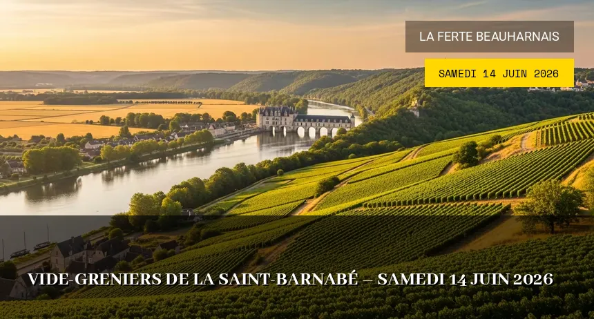 Affiche de l'événement : Vide-greniers de la Saint-Barnabé – Samedi 14 Juin 2026