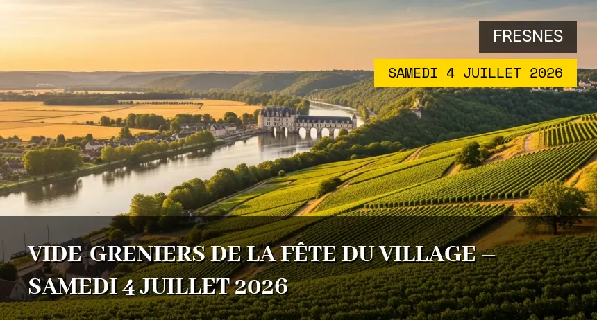 Affiche de l'événement : Vide-greniers de la Fête du Village – Samedi 4 Juillet 2026