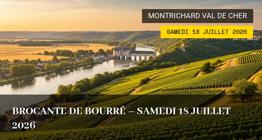 Affiche de l'événement : Brocante de Bourré – Samedi 18 Juillet 2026